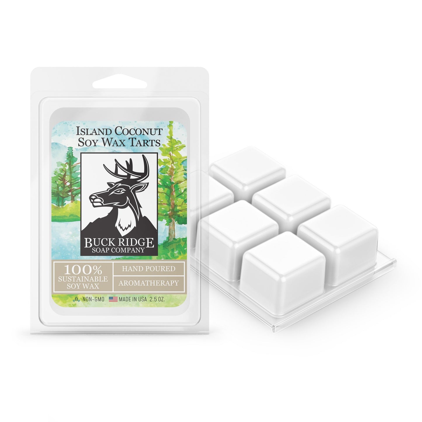 Island Coconut Scented Wax Melts by Buck Ridge Soap Company